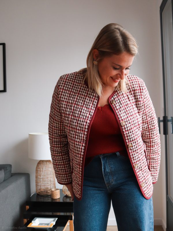 Pull Berthie rouge bordeaux – Image 5