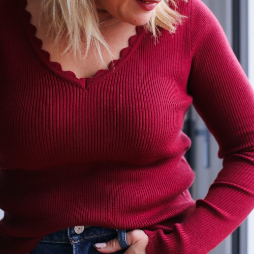 Pull Berthie rouge bordeaux