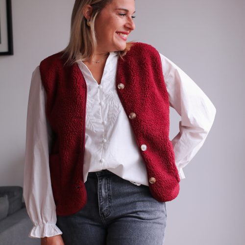 Gilet Béné rouge bordeaux