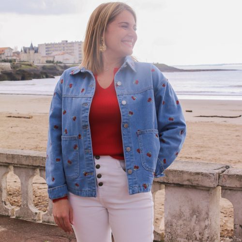 Veste en jean Cerise