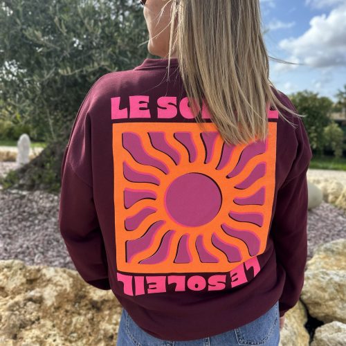 Sweat Soleil bordeaux
