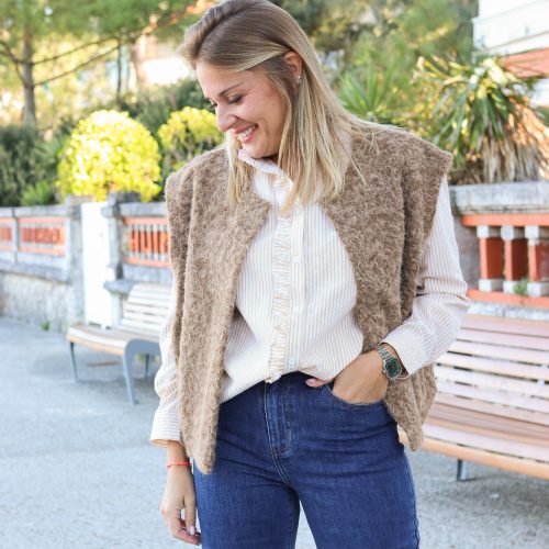 Veste Lino taupe