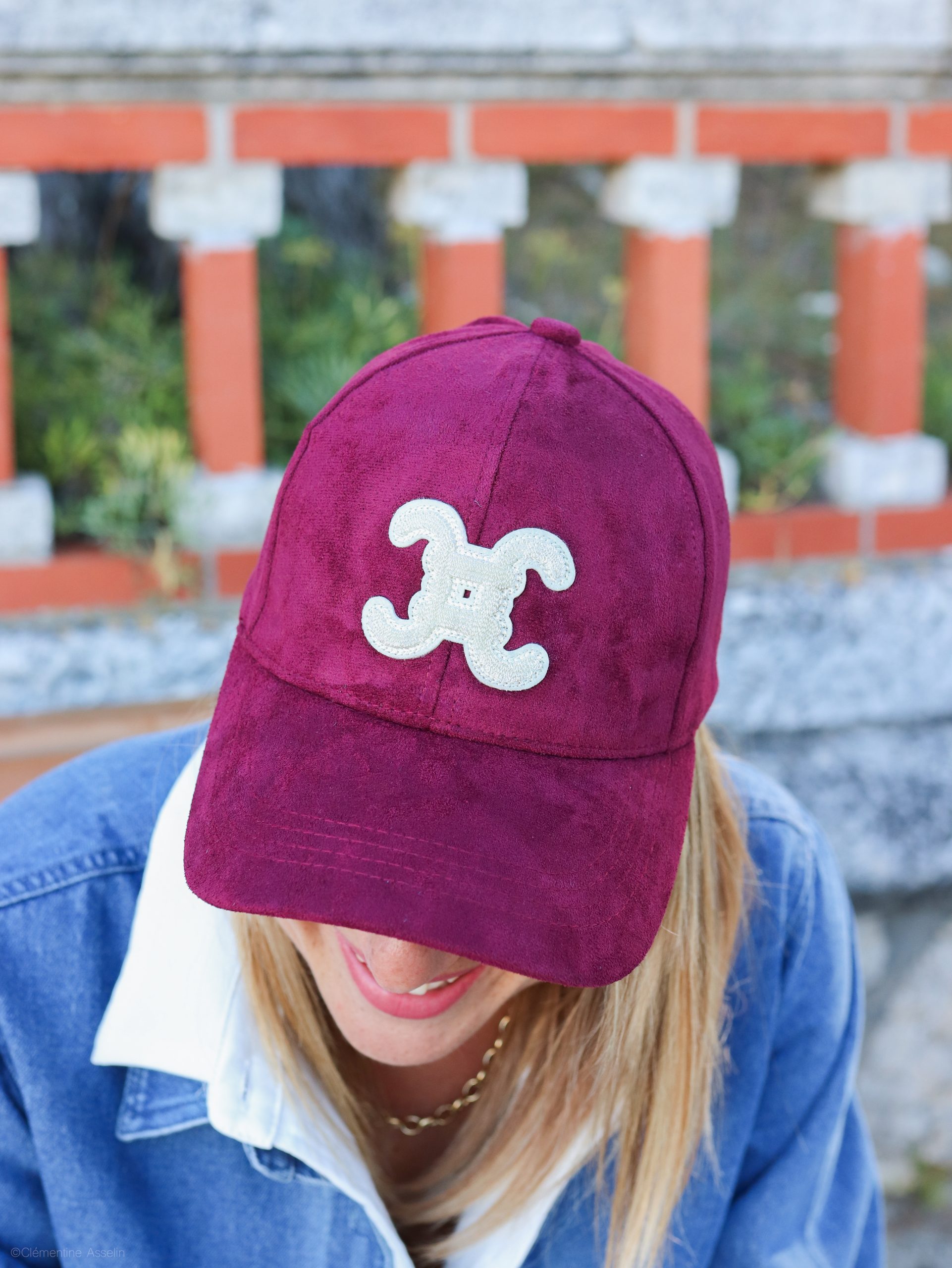 Casquette Harper rouge bordeaux – Image 3
