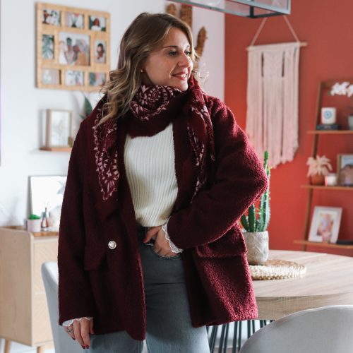 Manteau Lucille bordeaux