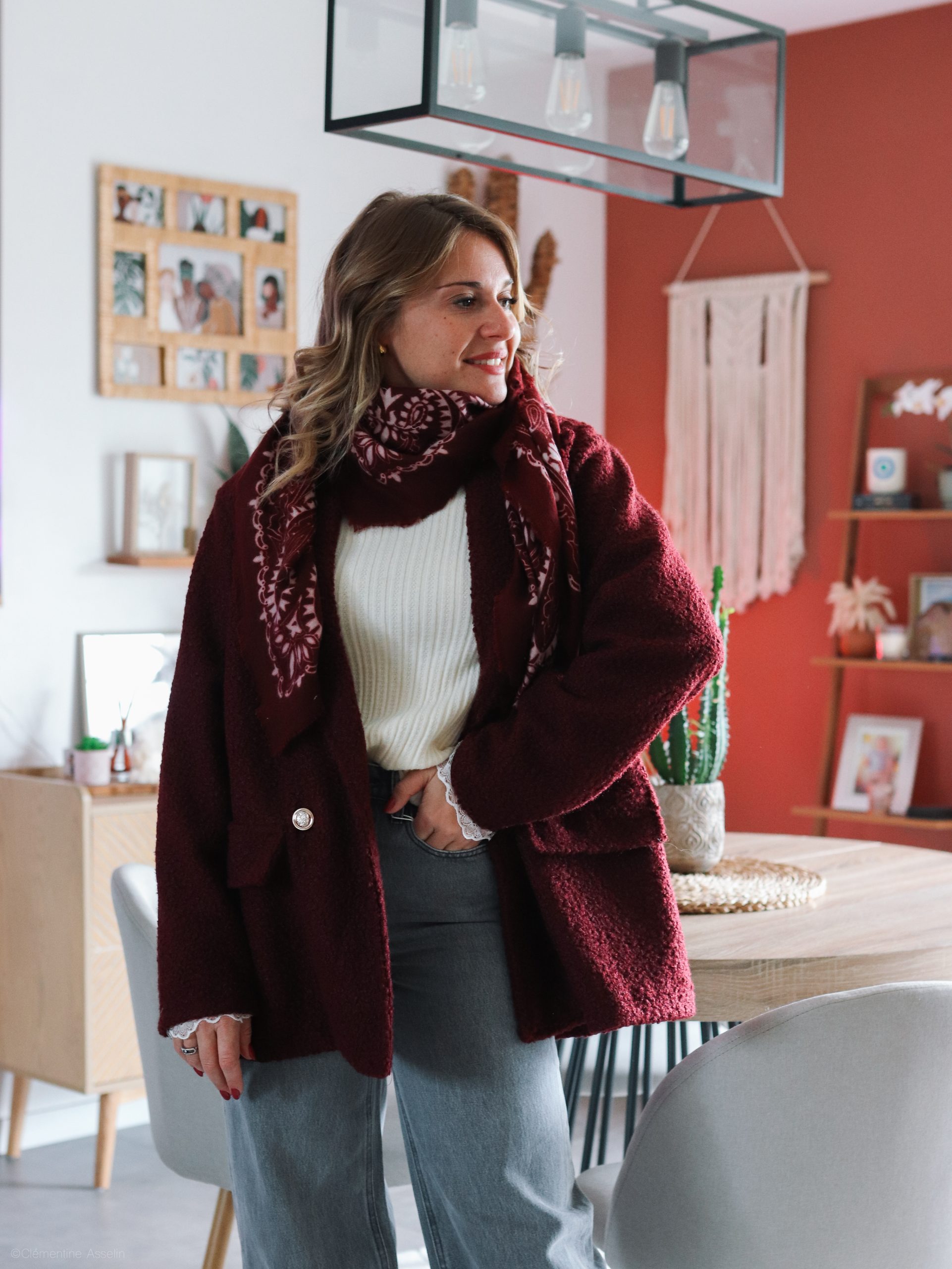 Manteau Lucille bordeaux