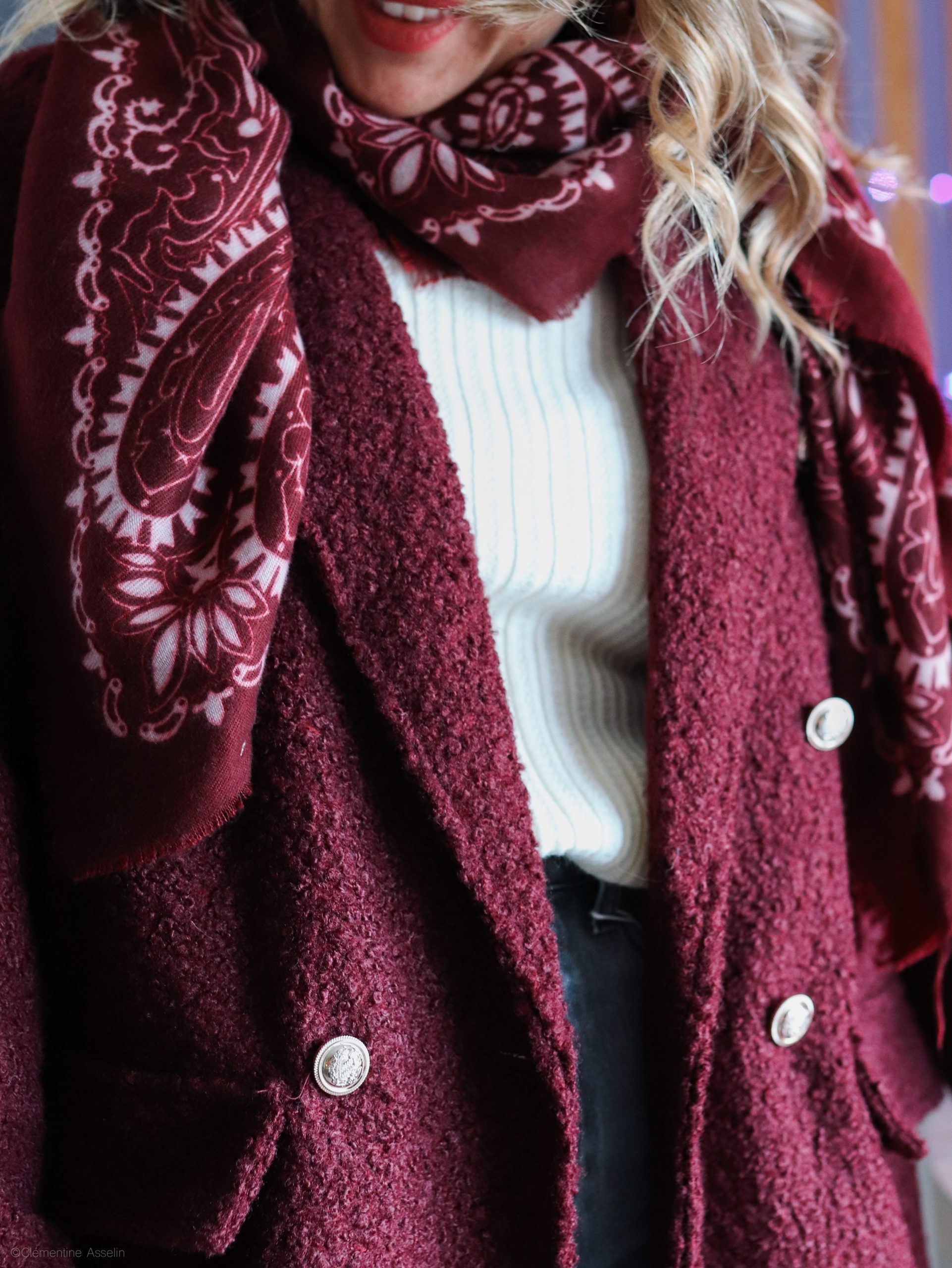 Manteau Lucille bordeaux – Image 6