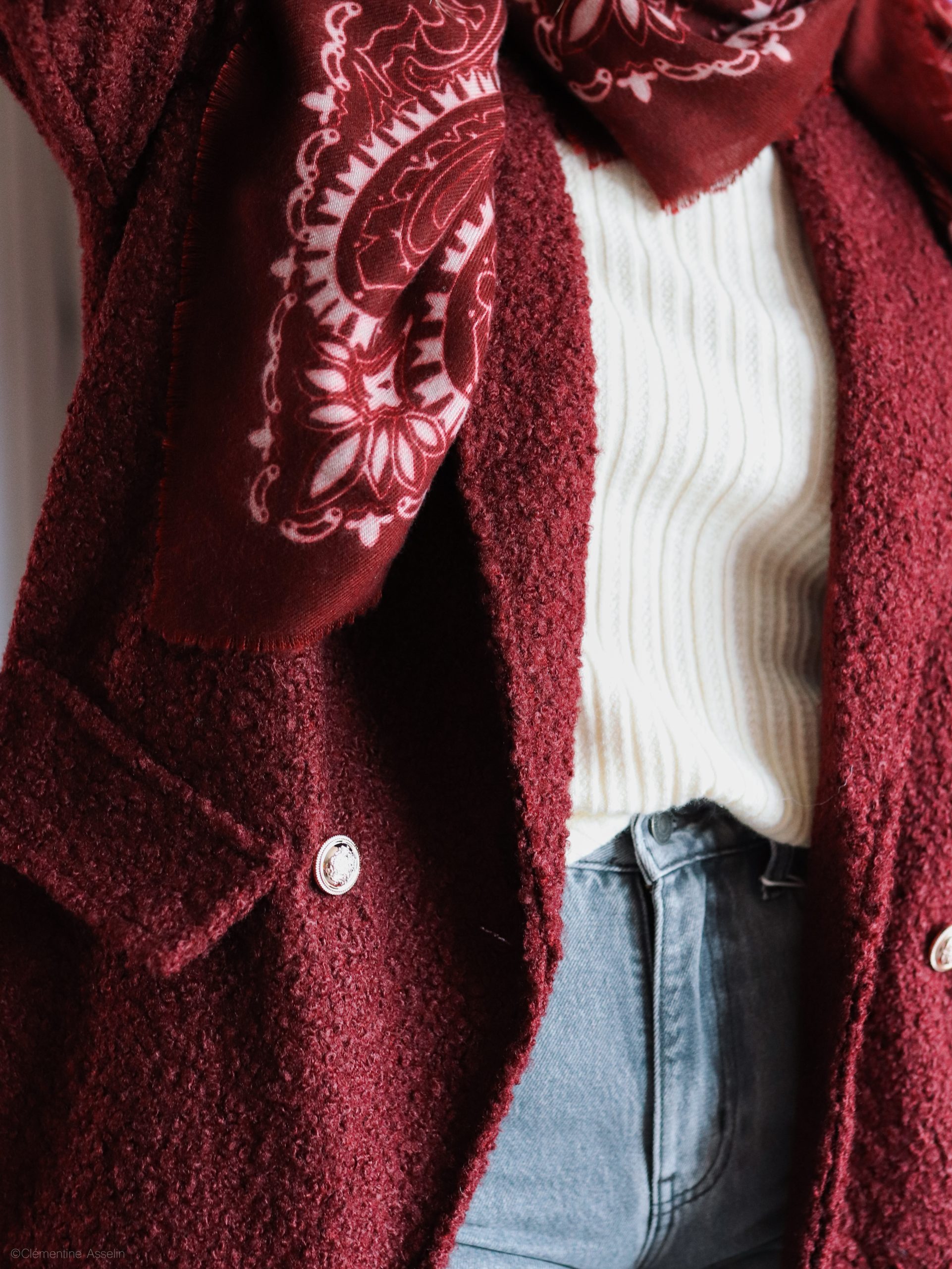 Manteau Lucille bordeaux – Image 7