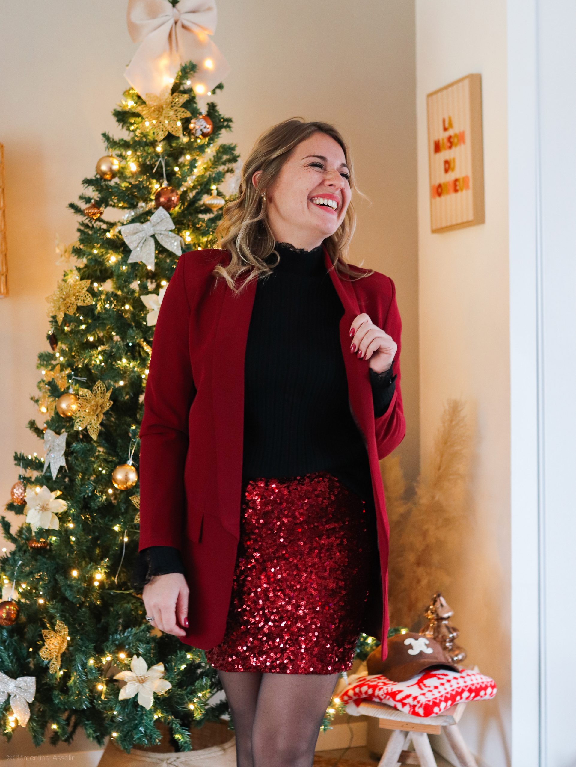 Jupe Line rouge bordeaux – Image 5