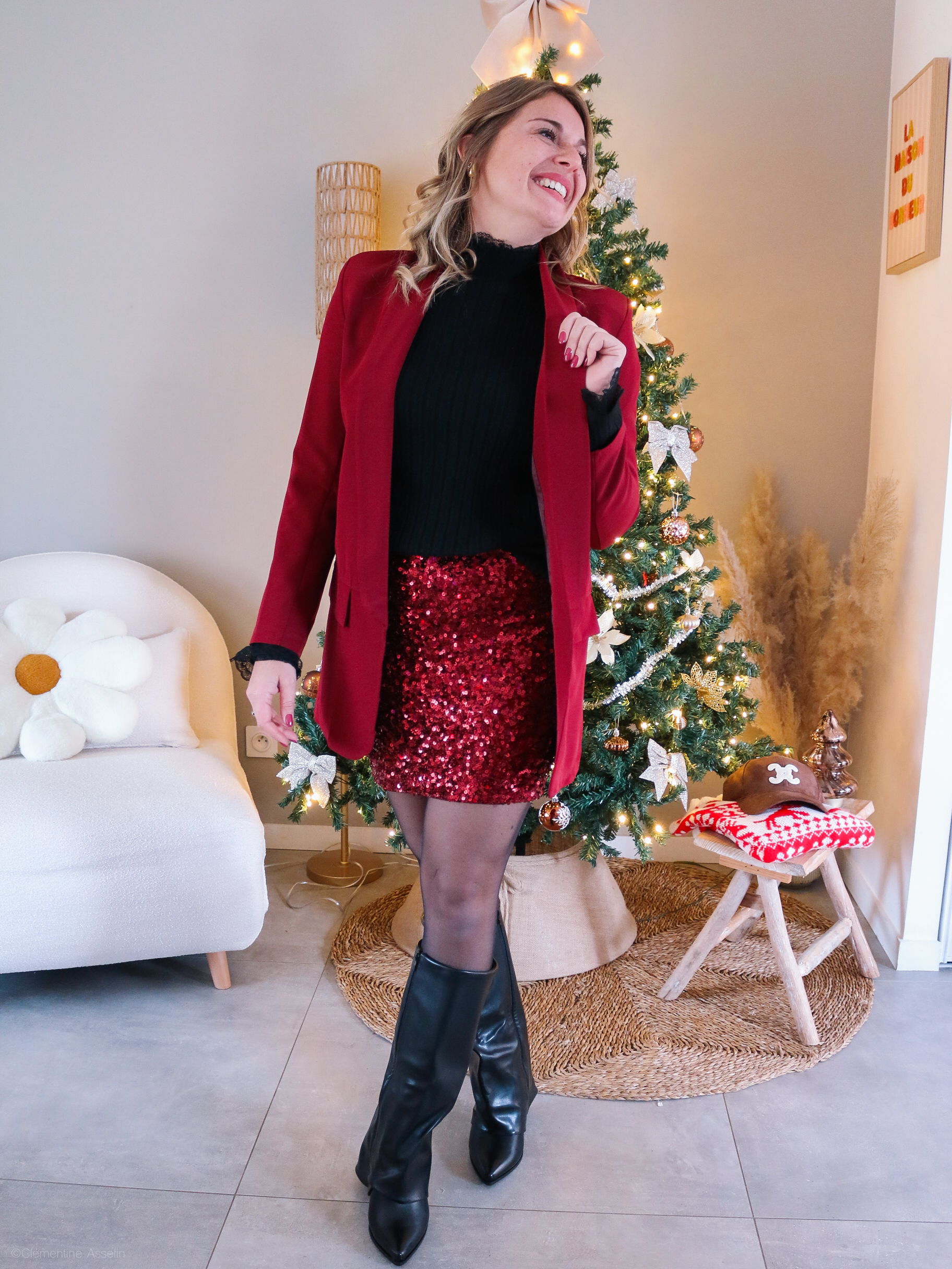 Blazer Coline rouge bordeaux – Image 4