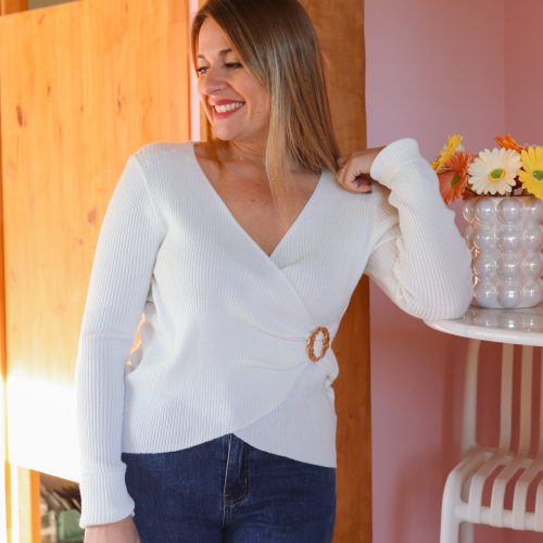 Petit pull Carmen écru