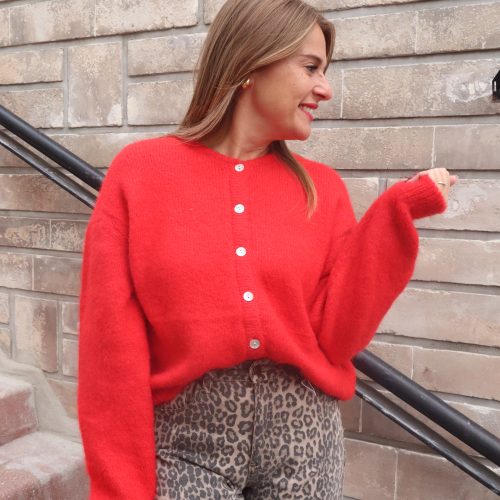 Cardigan rouge