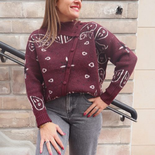 Pull Lucien bordeaux