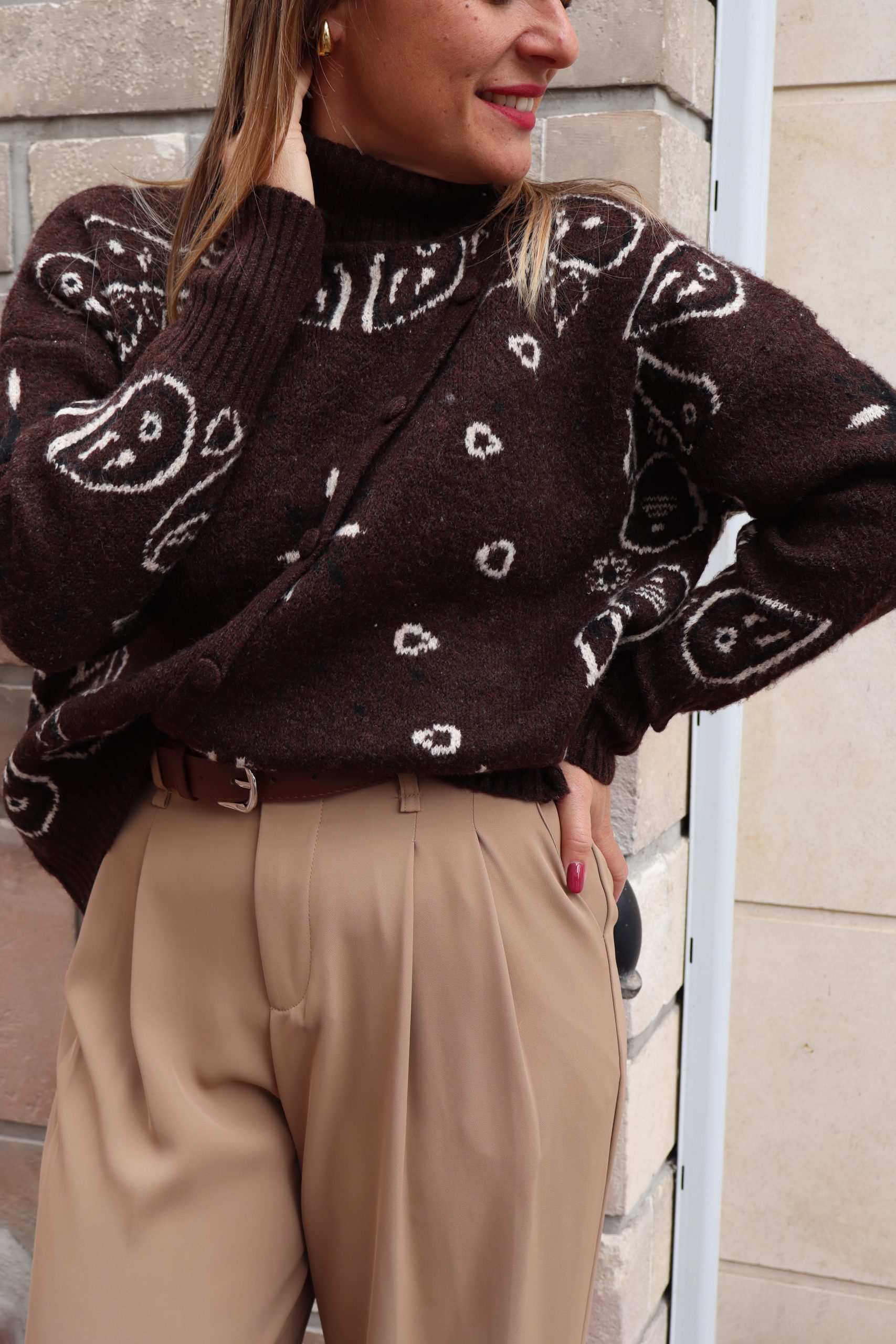 Pull Lucien marron